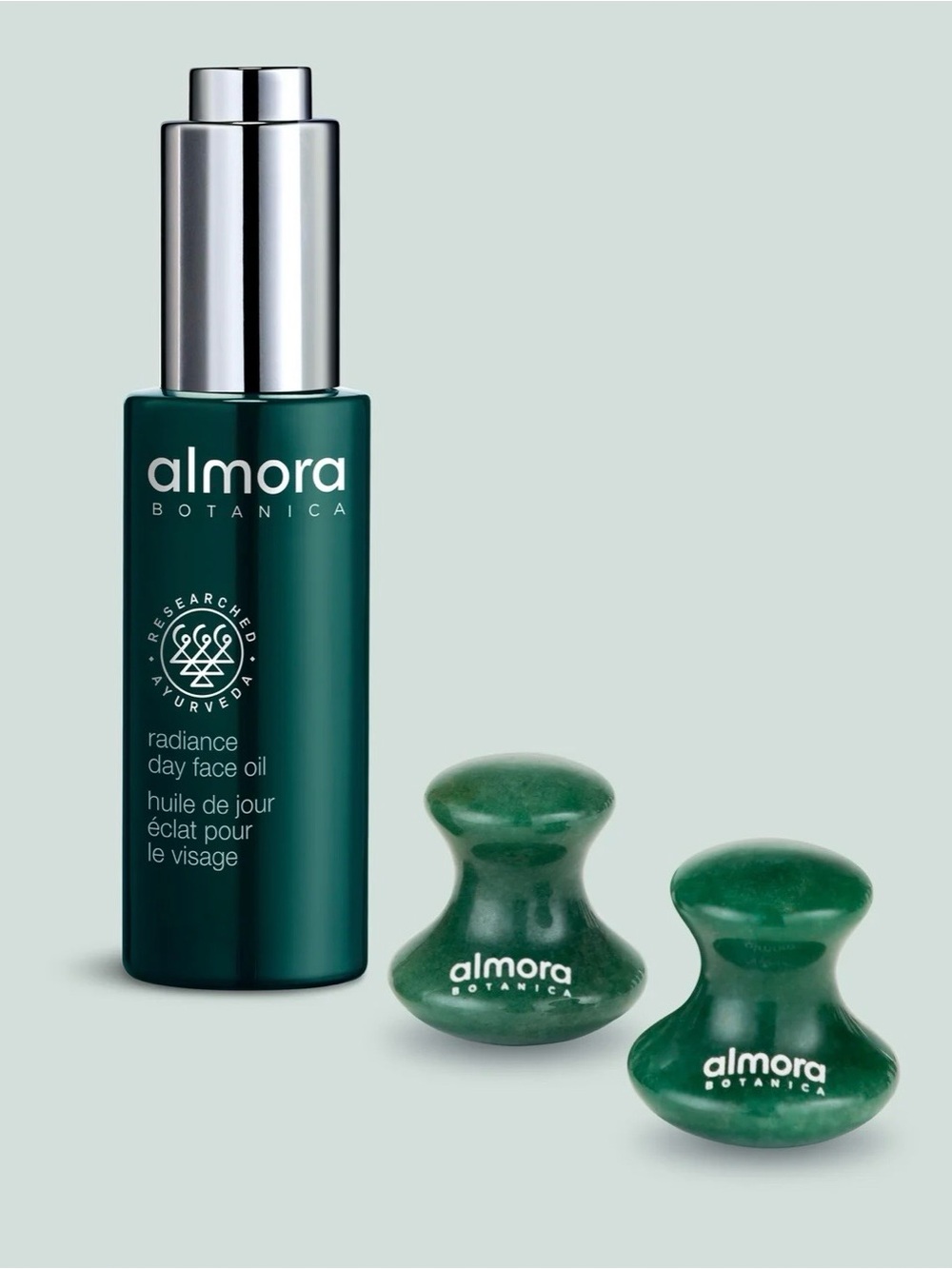 Almora Botanical Radiance Day Face Oil with Gua Sha NWOT